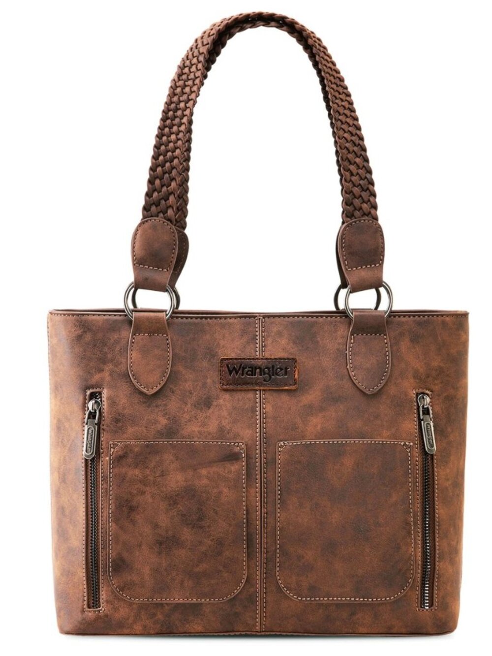Distressed Tote Bag for Women Western Purse Multi Pockets Handbags and Shoulder